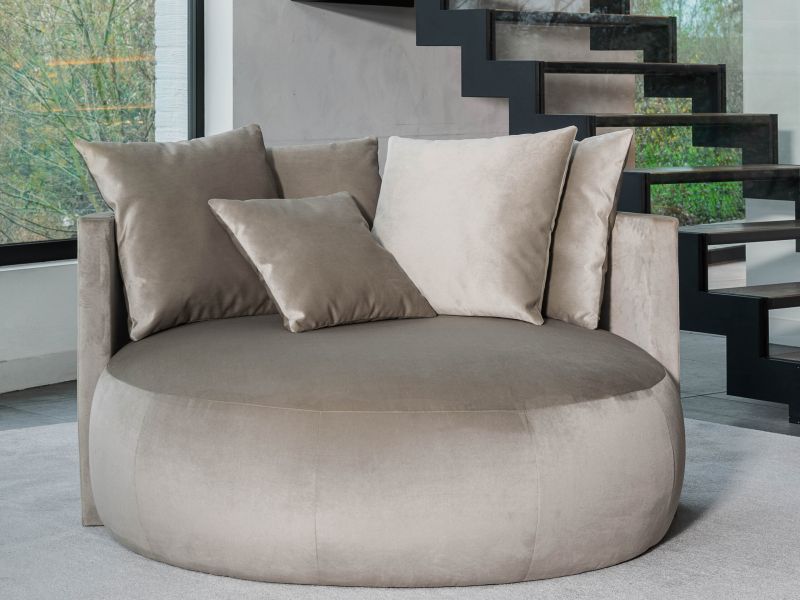 loveseat lounge fauteuil Pastille XL in zachte stof