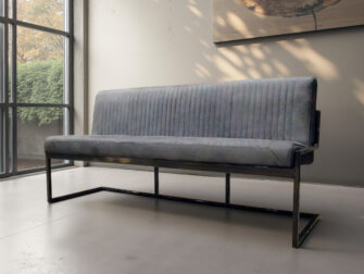 Eetkamerbank Vignola - antraciet - 185cm Eetkamerbank Vignola - antraciet - 185cm