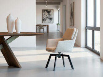 Eetkamerstoel Aarhus - be amazing cream - onderstel mars - metaalkleur zwart Moderne eetkamerstoel met zachte zitting op een onderstel van gepoedercoat metaal