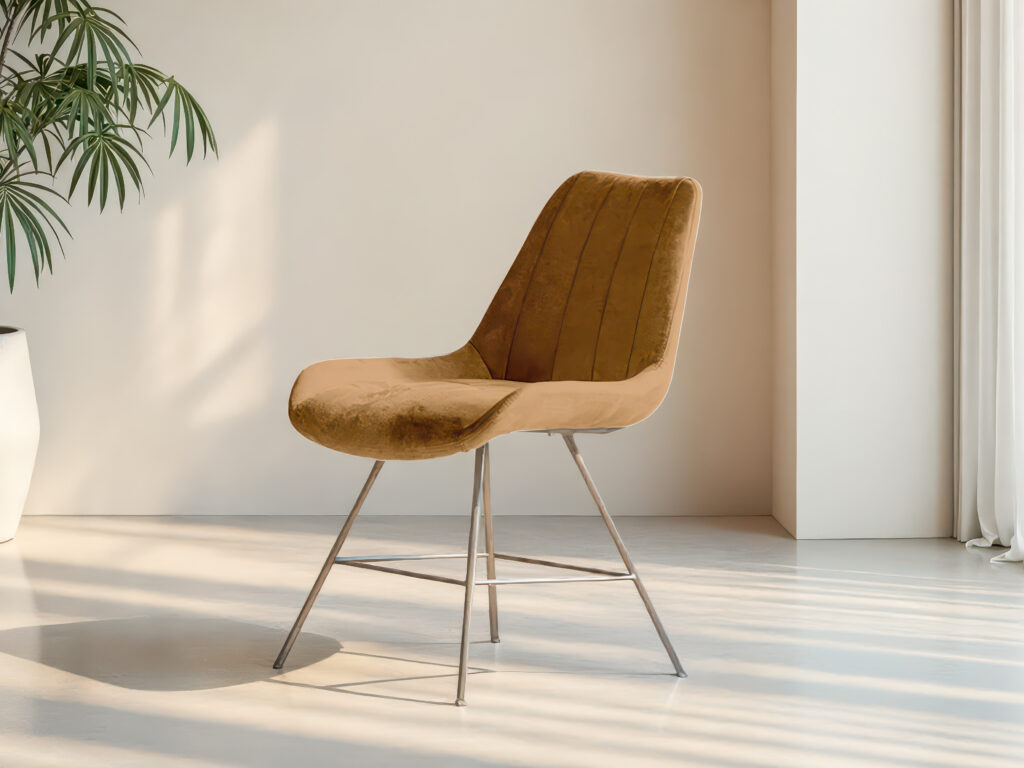 Eetkamerstoel met ergonomische vormgeving