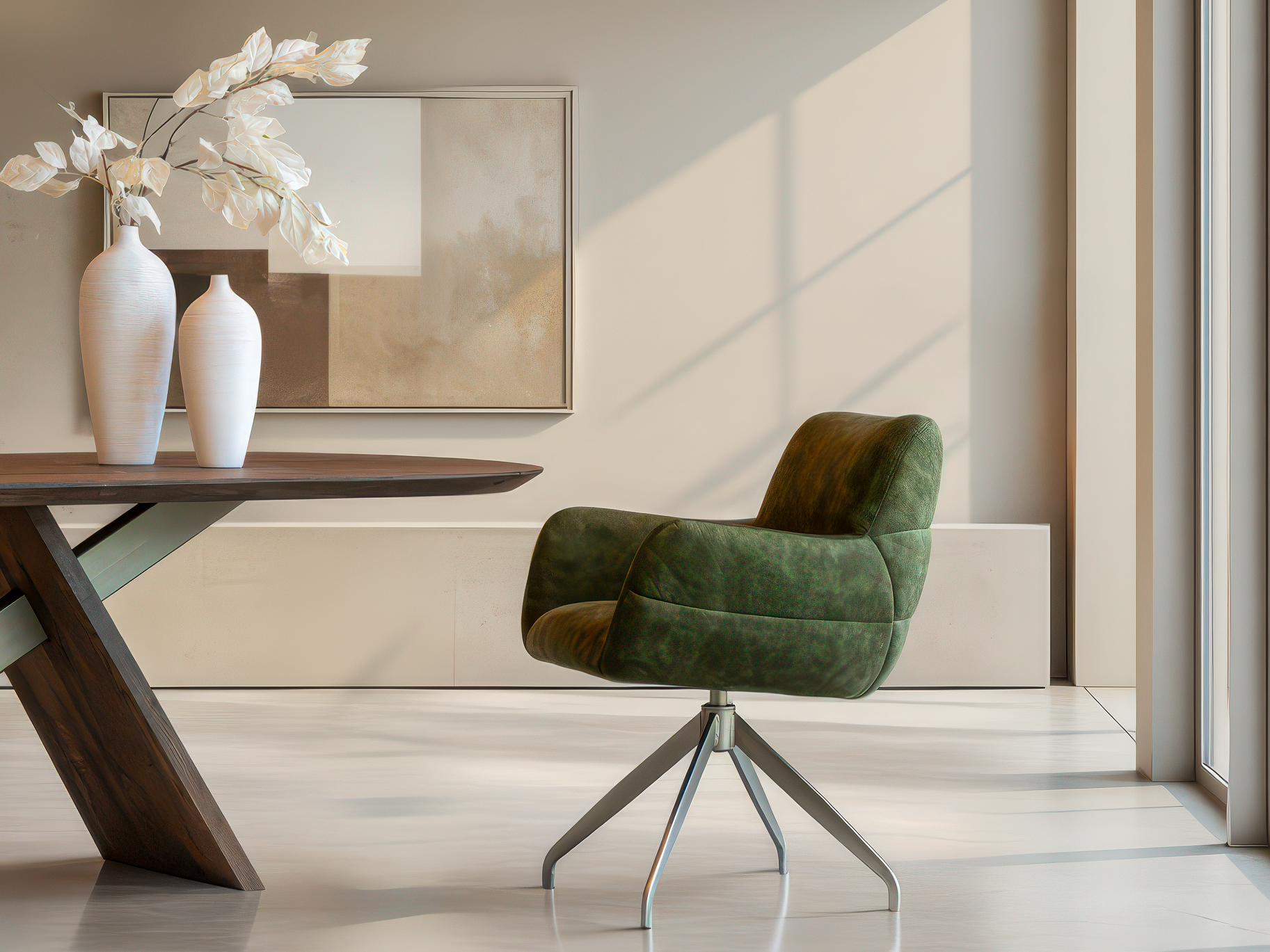 Comfortabele eetstoel met een eigentijdse uitstraling