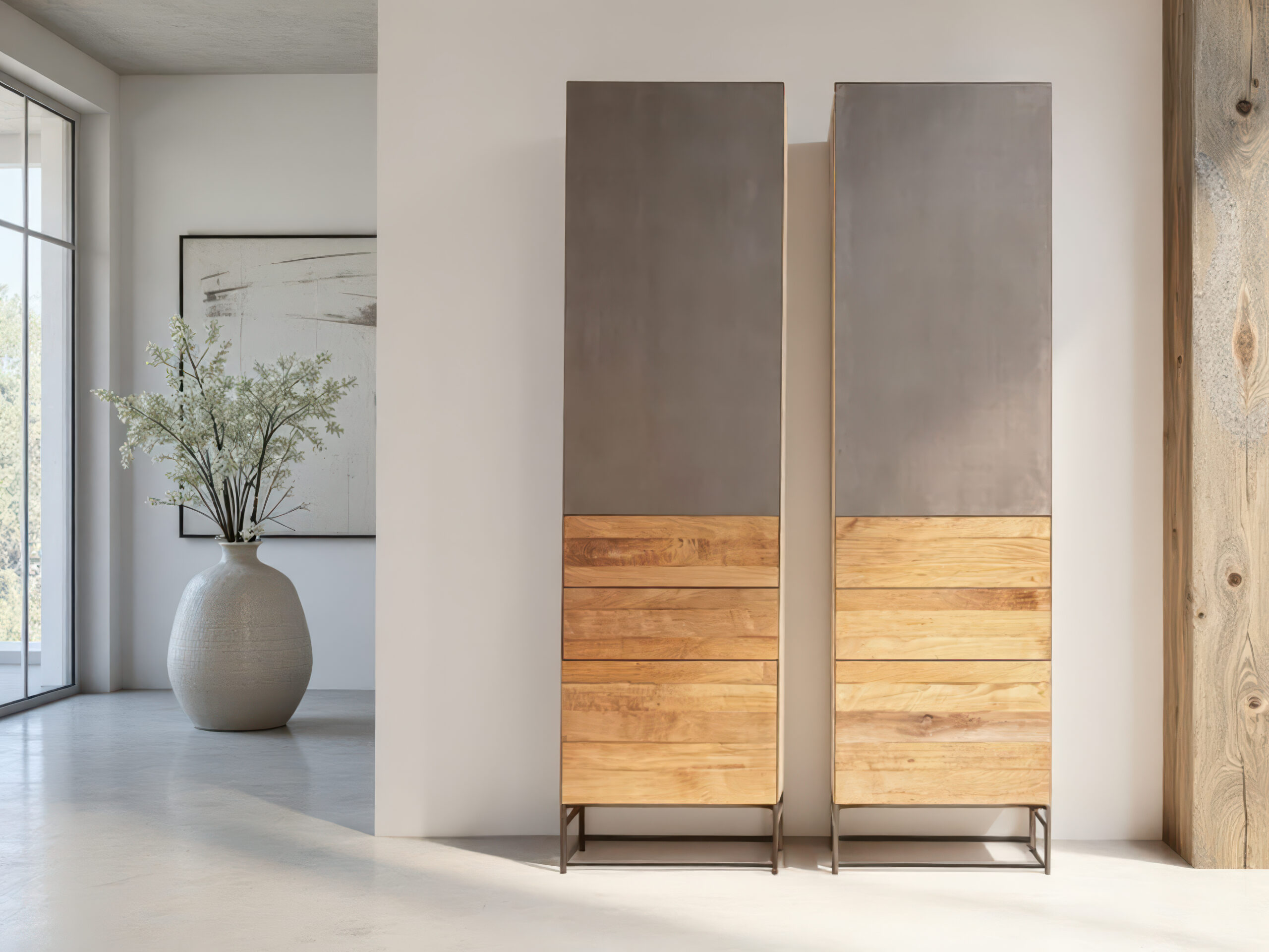 Strakke kast in teakhout