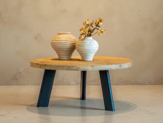ronde salontafel massief eiken op maat
