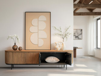 tv-meubel met een luchtige uitstraling voor een open gevoel in de ruimte