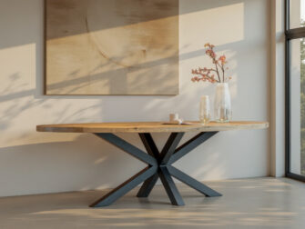 Ovale vorm en warme uitstraling in eikenhout