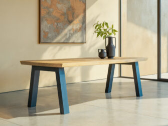 Stevige rechthoekige tafel voor intensief gebruik