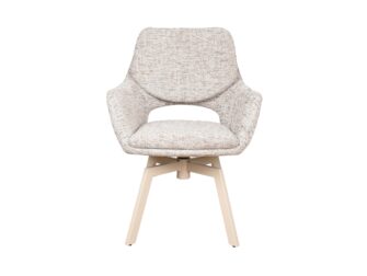 Eetkamerstoel Aarhus - be fine cream - onderstel mars - metaalkleur beige Eetkamerstoel Aarhus - be fine cream - onderstel mars - metaalkleur beige