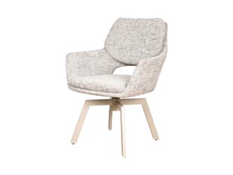 Eetkamerstoel Aarhus - be fine cream - onderstel mars - metaalkleur beige Eetkamerstoel Aarhus - be fine cream - onderstel mars - metaalkleur beige