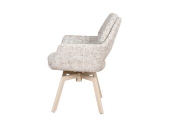 Eetkamerstoel Aarhus - be fine cream - onderstel mars - metaalkleur beige Eetkamerstoel Aarhus - be fine cream - onderstel mars - metaalkleur beige