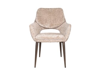 Eetkamerstoel Aarhus - be lovely cream - onderstel orion - metaalkleur anodic bruin Eetkamerstoel Aarhus - be lovely cream - onderstel orion - metaalkleur anodic bruin