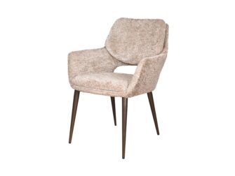 Eetkamerstoel Aarhus - be lovely cream - onderstel orion - metaalkleur anodic bruin Eetkamerstoel Aarhus - be lovely cream - onderstel orion - metaalkleur anodic bruin