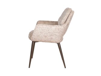 Eetkamerstoel Aarhus - be lovely cream - onderstel orion - metaalkleur anodic bruin Eetkamerstoel Aarhus - be lovely cream - onderstel orion - metaalkleur anodic bruin