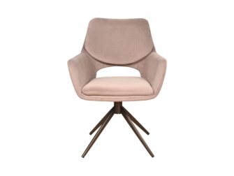 Eetkamerstoel Aarhus - cashmere blush - onderstel moon - metaalkleur anodic bruin Eetkamerstoel Aarhus - cashmere blush - onderstel moon - metaalkleur anodic bruin