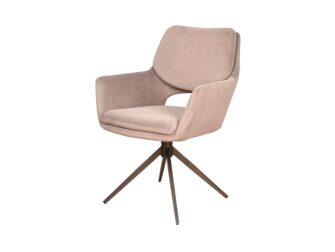 Eetkamerstoel Aarhus - cashmere blush - onderstel moon - metaalkleur anodic bruin Eetkamerstoel Aarhus - cashmere blush - onderstel moon - metaalkleur anodic bruin