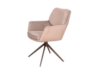 Eetkamerstoel Aarhus - cashmere blush - onderstel moon - metaalkleur anodic bruin Eetkamerstoel Aarhus - cashmere blush - onderstel moon - metaalkleur anodic bruin