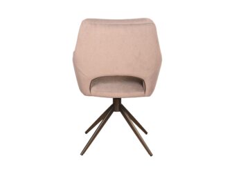Eetkamerstoel Aarhus - cashmere blush - onderstel moon - metaalkleur anodic bruin Eetkamerstoel Aarhus - cashmere blush - onderstel moon - metaalkleur anodic bruin