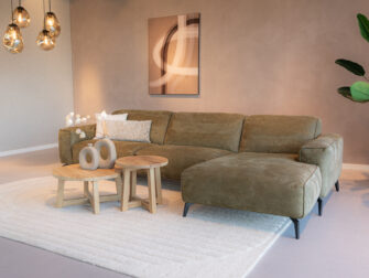 groene hoekbank op pootjes