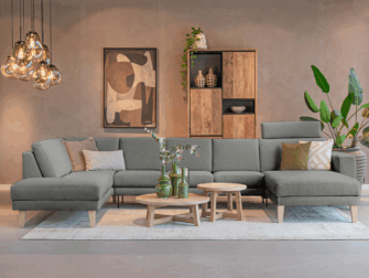 Comfortbank u bank met ruime opstelling