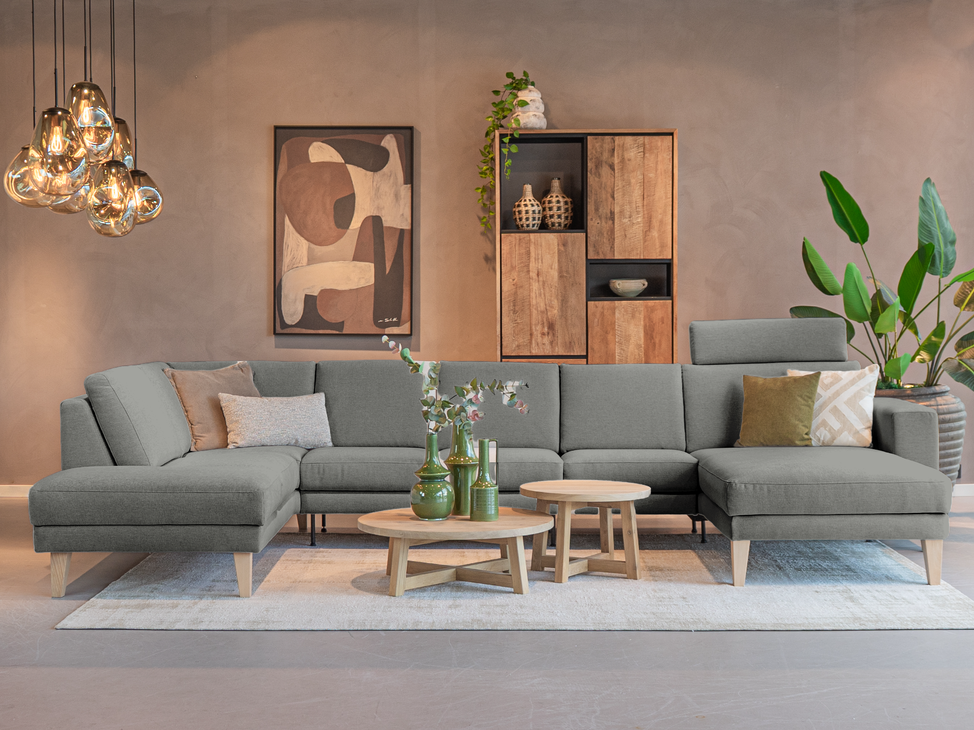 Comfortbank u bank met ruime opstelling