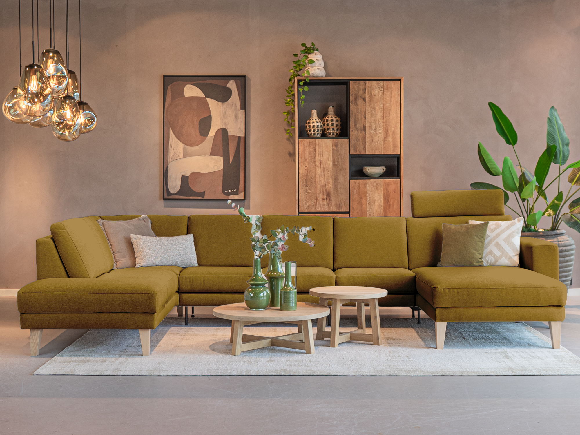 hoekbank met tijdloos uitstraling en luxe afwerking