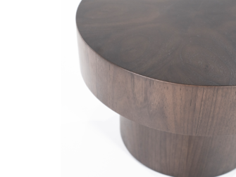 Bijzettafel Bobbie - donkerbruin - Ø45x30cm