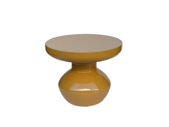 Bijzettafel Lou - mustard - Ø40.5x34cm