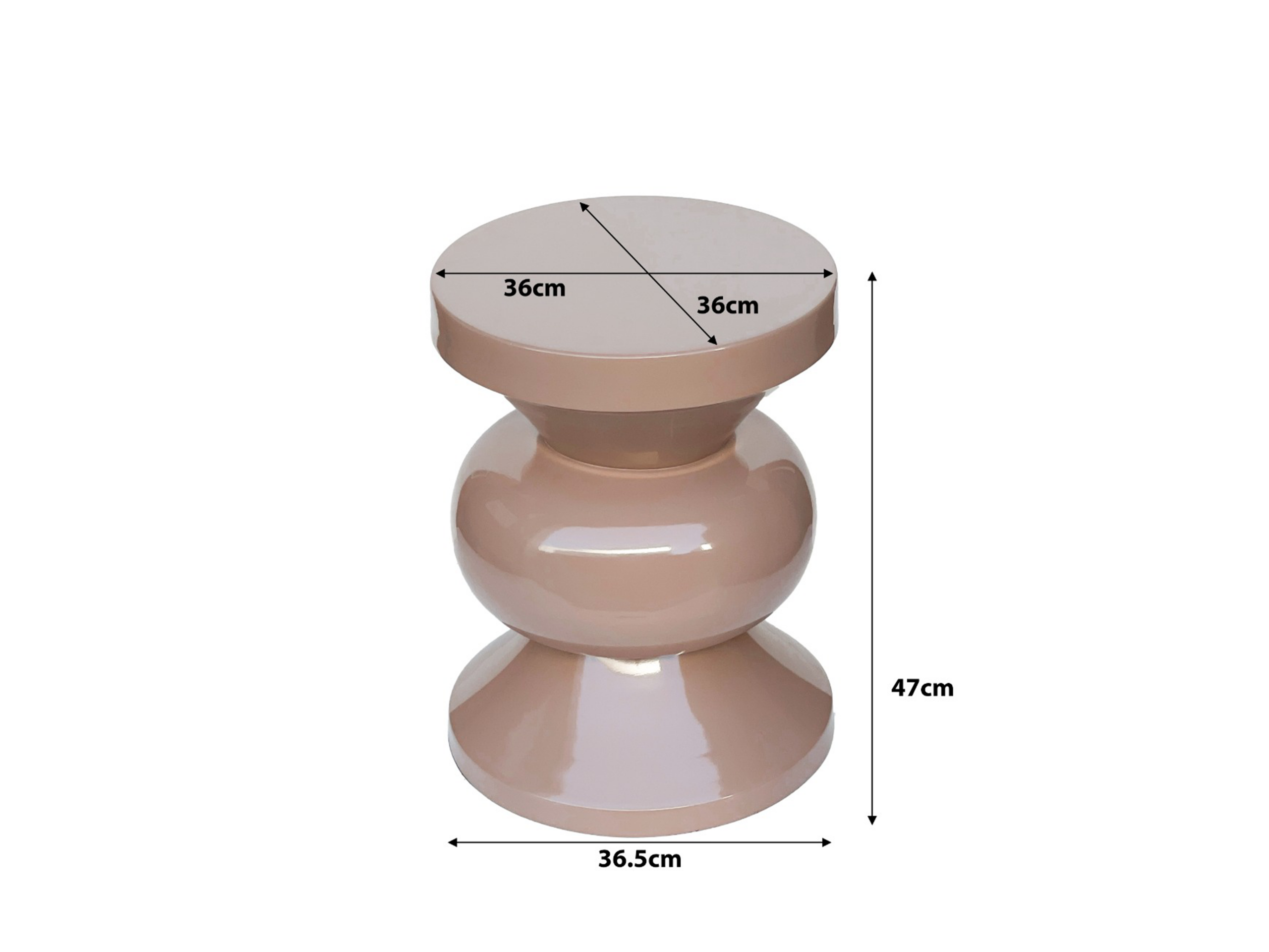 Bijzettafel Ole - vintage pink - Ø36x47cm