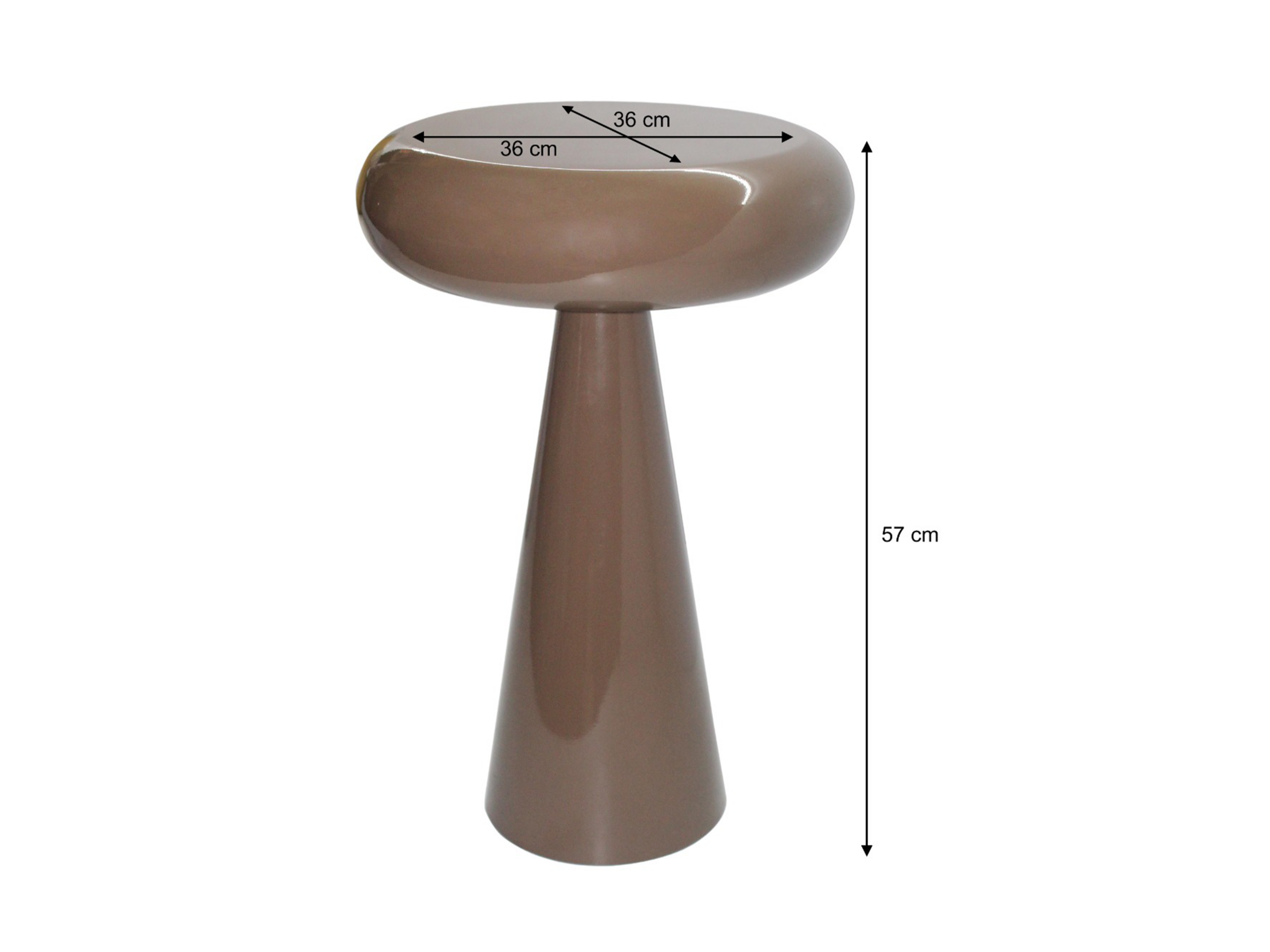 Bijzettafel Sam - coffee - Ø36x57cm