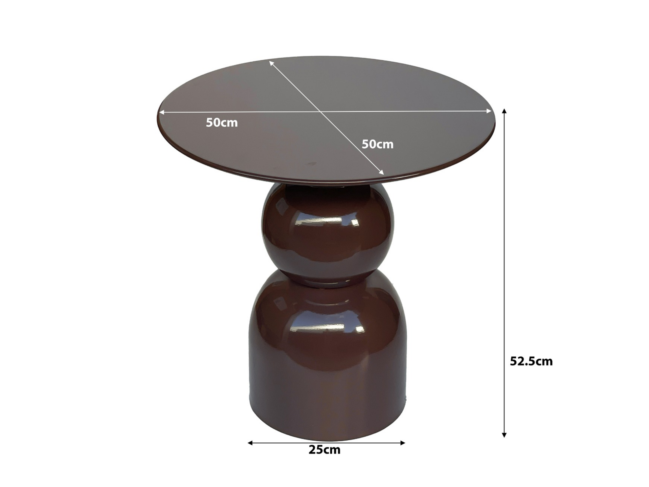 Bijzettafel Wes - rust - Ø50x52.5cm
