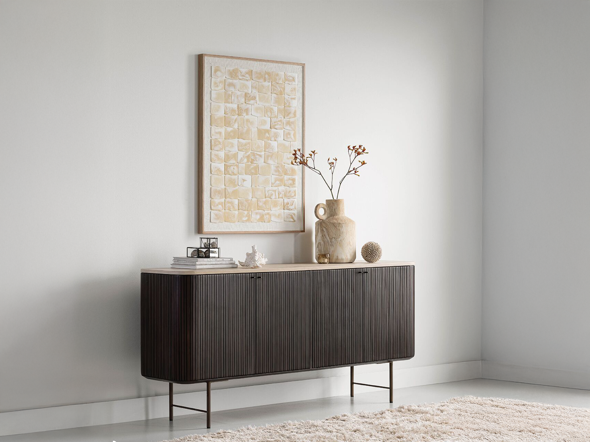 Dressoir Maroon - 180x45x85cm - 4 deurs