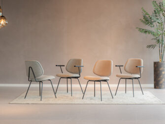 Zonder en met armleuning eetkamerstoelen