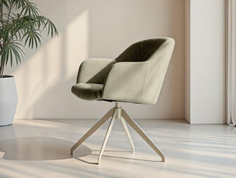 beige stoel met modern comfort