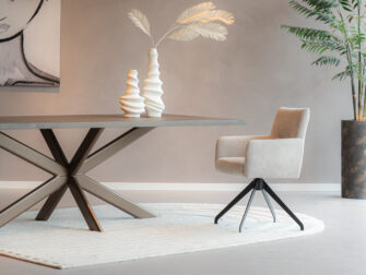 beige eetkamer stoel draai poot auto return