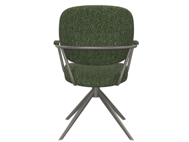 Eetkamerstoel Axton - forest - met arm - metaalkleur dark green