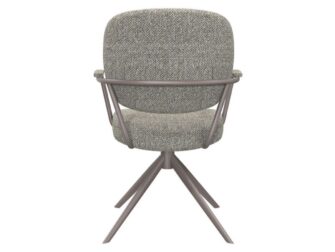 Eetkamerstoel Axton - mushroom - met arm - metaalkleur brons Eetkamerstoel Axton - mushroom - met arm - metaalkleur brons