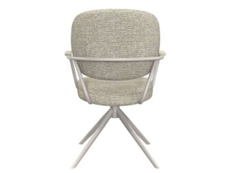 Eetkamerstoel Axton - naturel - met arm - metaalkleur taupe Eetkamerstoel Axton - naturel - met arm - metaalkleur taupe