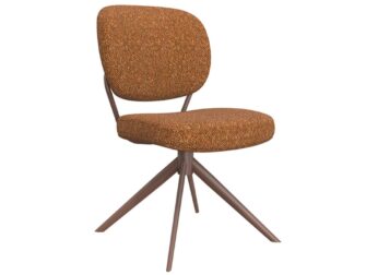 Eetkamerstoel Axton - coral - zonder arm - metaalkleur terra Eetkamerstoel Axton - coral - zonder arm - metaalkleur terra