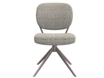 Eetkamerstoel Axton - mushroom - zonder arm - metaalkleur brons Eetkamerstoel Axton - mushroom - zonder arm - metaalkleur brons