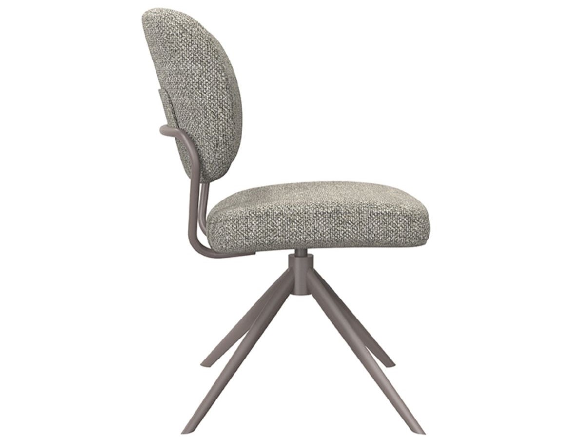 Eetkamerstoel Axton - mushroom - zonder arm - metaalkleur brons