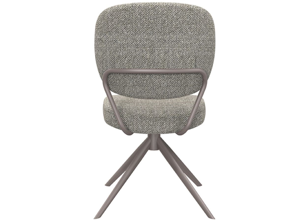 Eetkamerstoel Axton - mushroom - zonder arm - metaalkleur brons