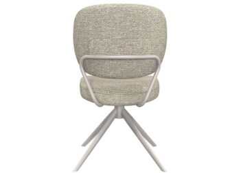 Eetkamerstoel Axton - naturel - zonder arm - metaalkleur taupe Eetkamerstoel Axton - naturel - zonder arm - metaalkleur taupe