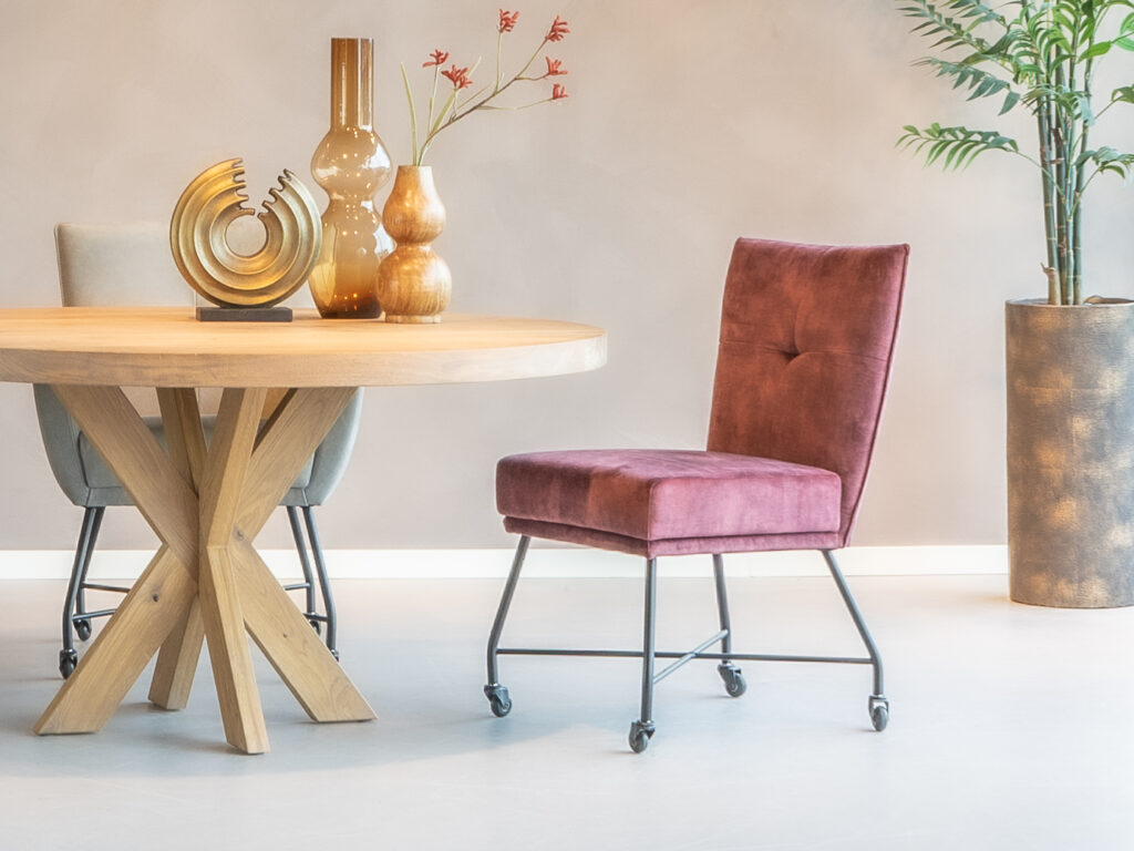 eetkamerstoel velvet stof