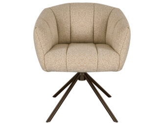 Eetkamerstoel Cloud - beige - metaalkleur anodic brown Eetkamerstoel Cloud - beige - metaalkleur anodic brown