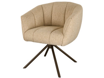 Eetkamerstoel Cloud - beige - metaalkleur anodic brown Eetkamerstoel Cloud - beige - metaalkleur anodic brown