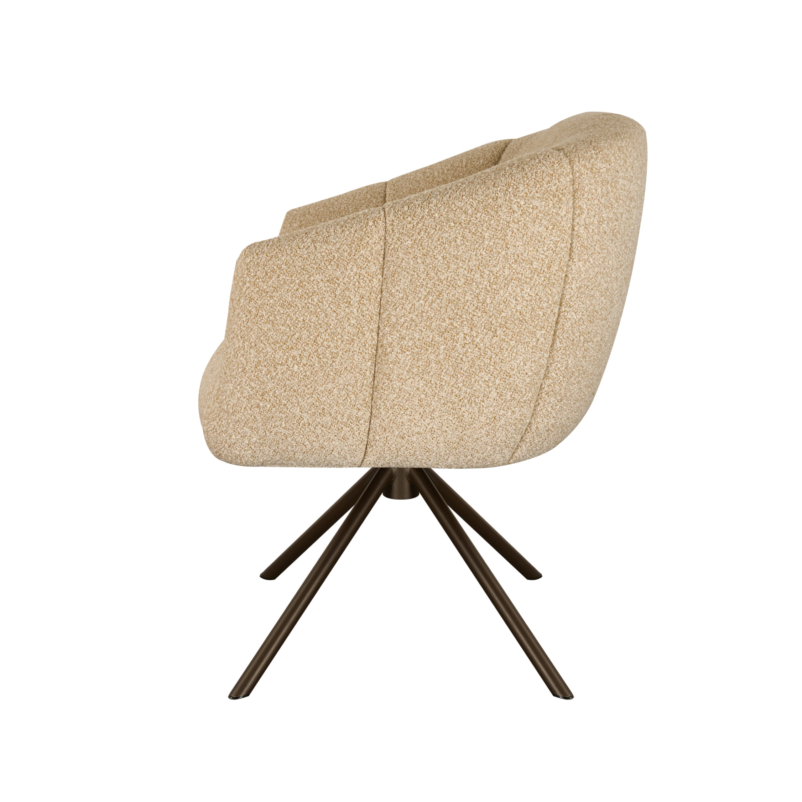 Eetkamerstoel Cloud - beige - metaalkleur anodic brown