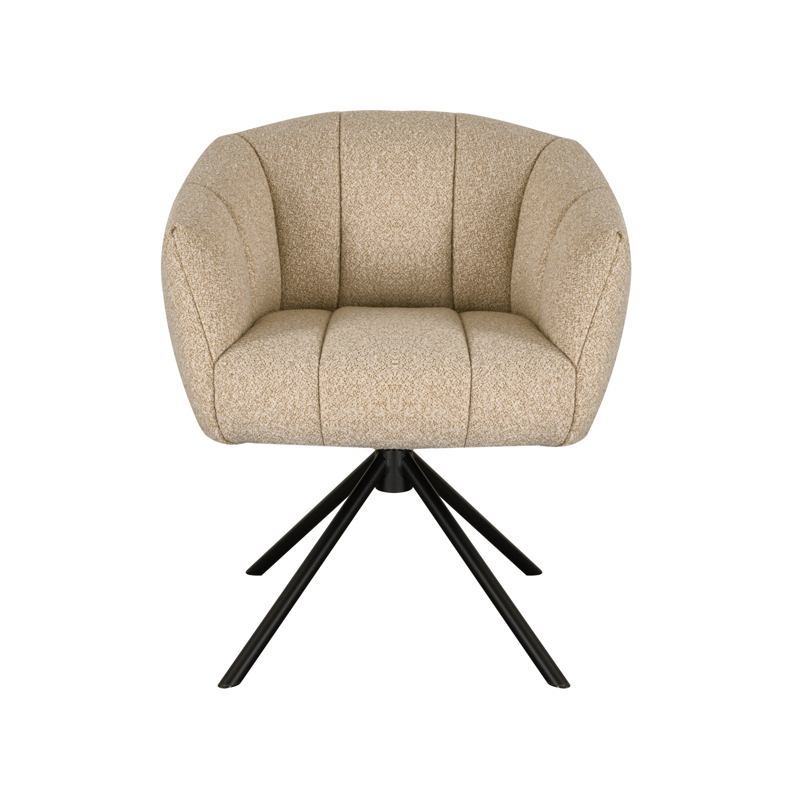 Eetkamerstoel Cloud - beige - metaalkleur zwart