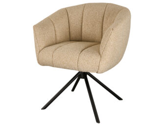 Eetkamerstoel Cloud - beige - metaalkleur zwart Eetkamerstoel Cloud - beige - metaalkleur zwart