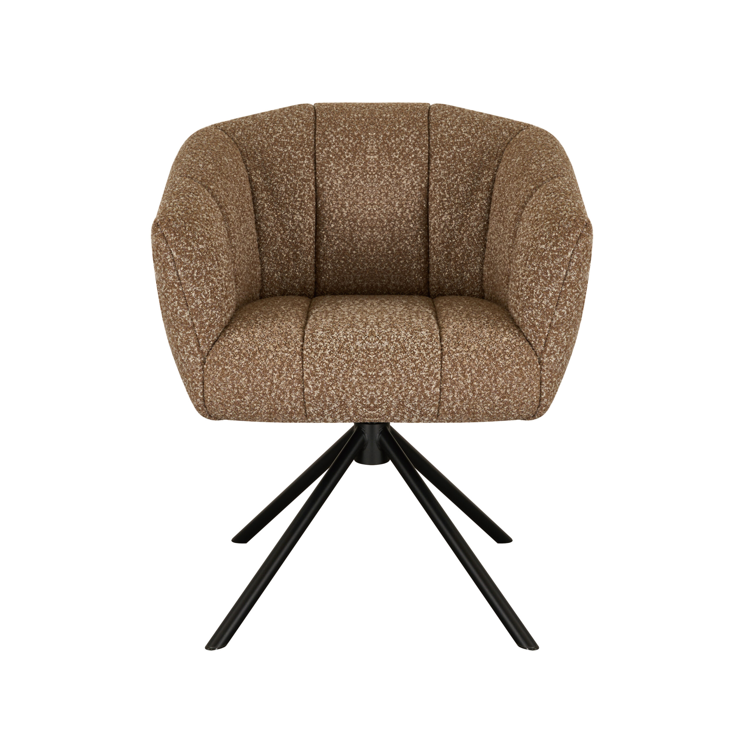 Eetkamerstoel Cloud - taupe - metaalkleur zwart