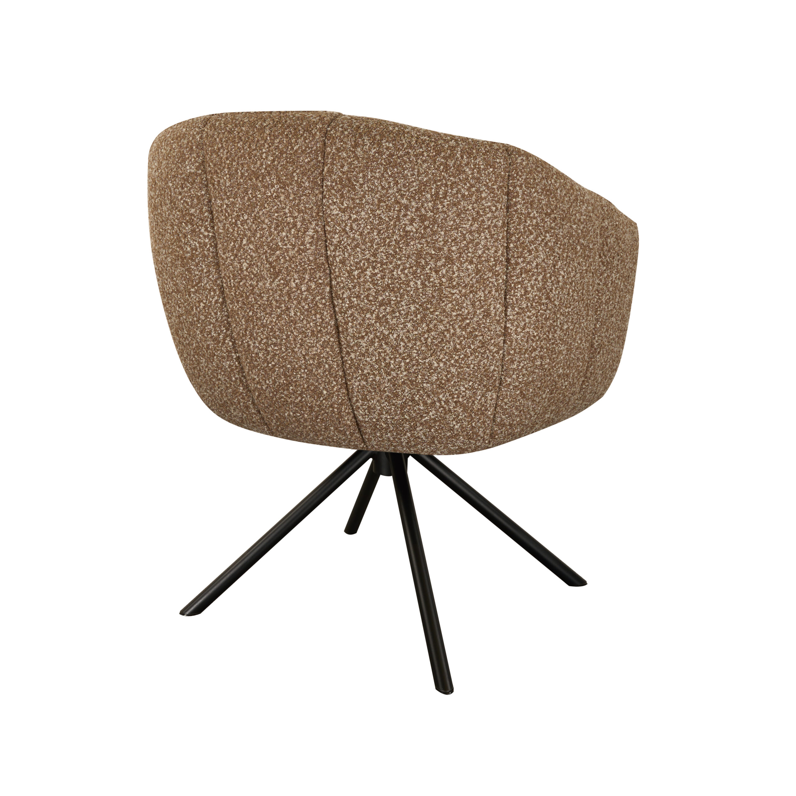 Eetkamerstoel Cloud - taupe - metaalkleur zwart