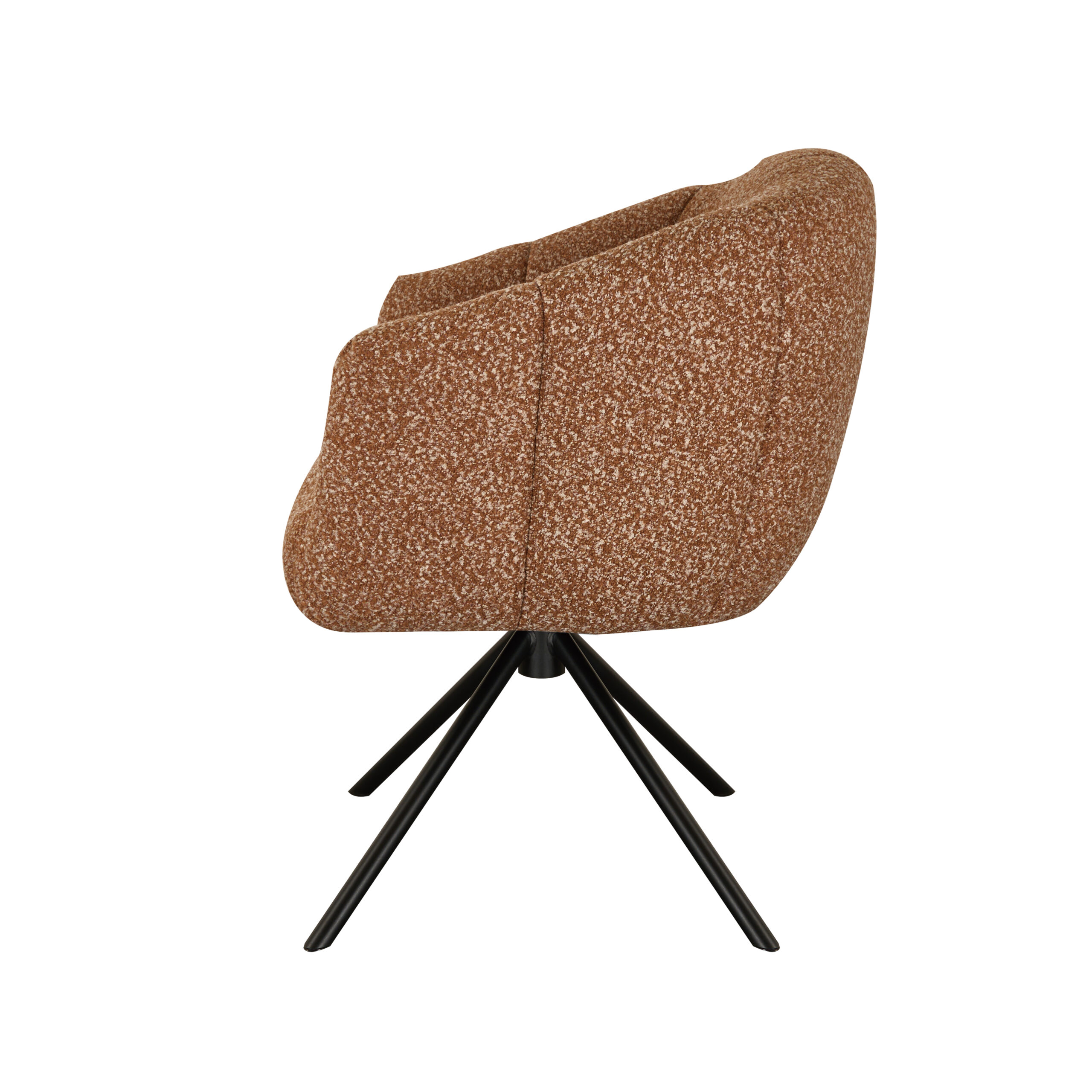 Eetkamerstoel Cloud - terra - metaalkleur zwart